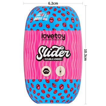 Masturbator dwustronny Lovetoy usta i pochwa z wibracjami