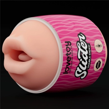 Masturbator dwustronny Lovetoy usta i pochwa z wibracjami