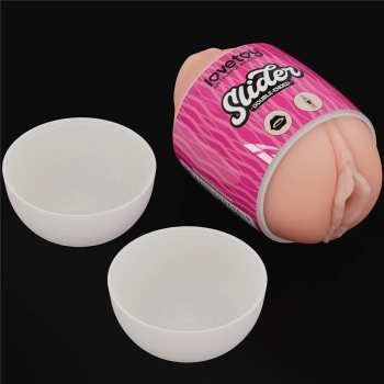 Masturbator dwustronny Lovetoy usta i pochwa z wibracjami