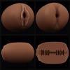 Masturbator dwustronny Lovetoy anus i pochwa brązowy TPE