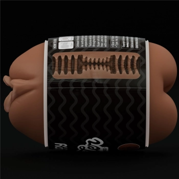 Masturbator dwustronny Lovetoy anus i pochwa brązowy TPE