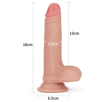 7 Dual layered Platinum Silicone Cock