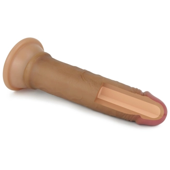 7 Dual layered Platinum Silicone Cock