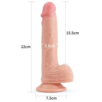 8.5 Dual layered Platinum Silicone Cock