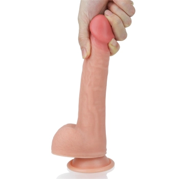 8 Dual layered Platinum Silicone Cock