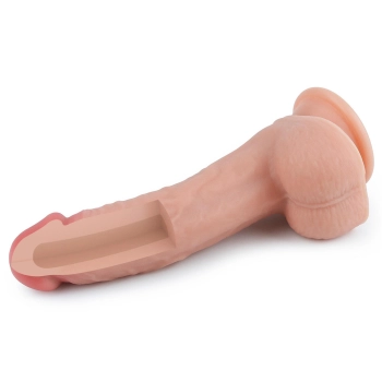 8 Dual layered Platinum Silicone Cock