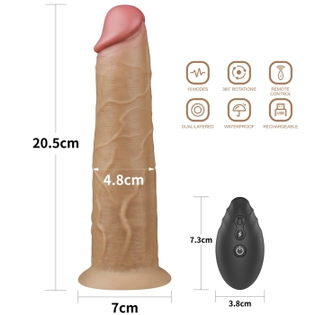 8.0 Dual Layered Platinum Silicone Rotator