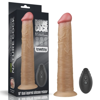 10 Dual Layered Platinum Silicone Rotator