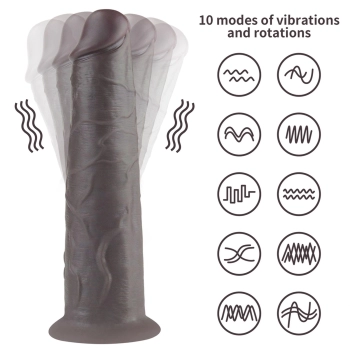 Dildo realistyczne dwuwarstwowe Lovetoy 20 cm obrotowe USB