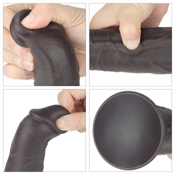 Dildo realistyczne dwuwarstwowe Lovetoy 20 cm obrotowe USB