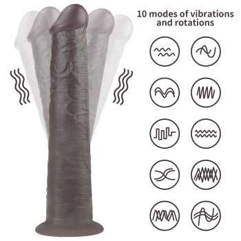 Dildo realistyczne Lovetoy dwuwarstwowe silikonowe 25 cm rotujące pilot