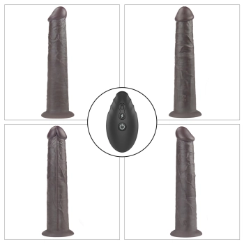 Dildo realistyczne Lovetoy dwuwarstwowe silikonowe 25 cm rotujące pilot