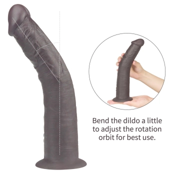Dildo realistyczne Lovetoy dwuwarstwowe silikonowe 25 cm rotujące pilot