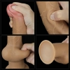 Dildo realistyczne dwuwarstwowe silikonowe z uchwytem Lovetoy 25cm