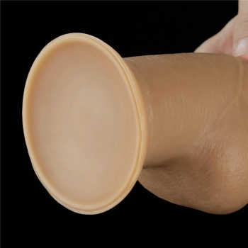 Dildo realistyczne dwuwarstwowe silikonowe z uchwytem Lovetoy 25cm