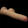 Dildo realistyczne dwuwarstwowe silikonowe Lovetoy z uchwytem 28 cm