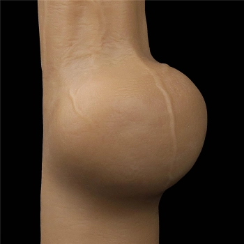 Dildo realistyczne dwuwarstwowe silikonowe Lovetoy z uchwytem 28 cm