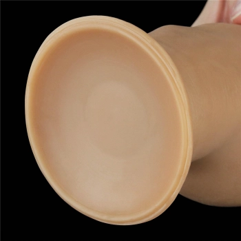 Dildo realistyczne dwuwarstwowe silikonowe Lovetoy z uchwytem 28 cm