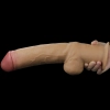 Dildo realistyczne dwuwarstwowe silikonowe z uchwytem Lovetoy 30 cm