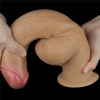 Dildo realistyczne dwuwarstwowe silikonowe z uchwytem Lovetoy 30 cm