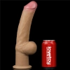 Dildo realistyczne dwuwarstwowe silikonowe z uchwytem Lovetoy 30 cm