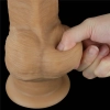 Dildo realistyczne dwuwarstwowe silikonowe z uchwytem Lovetoy 32 cm