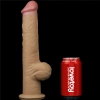 Dildo realistyczne dwuwarstwowe silikonowe z uchwytem Lovetoy 32 cm