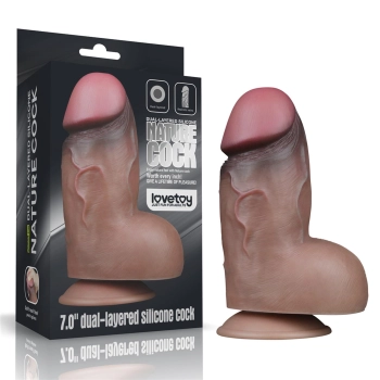7.0 Dual Layered Platinum Silicone Cock