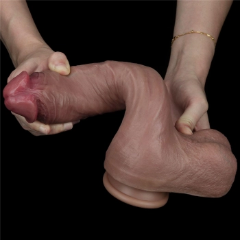 10.5 Dual layered Platinum Silicone Cock