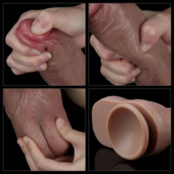 10.5 Dual layered Platinum Silicone Cock