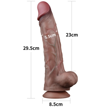 11.5 Dual Layered Platinum Silicone Cock