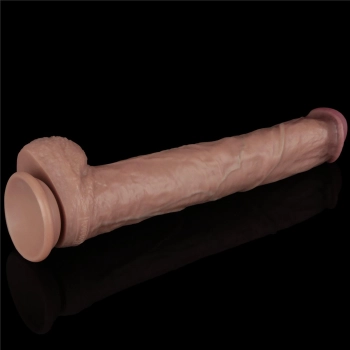 14.5 Dual Layered Bendable Silicone Cock XXL(Flesh)
