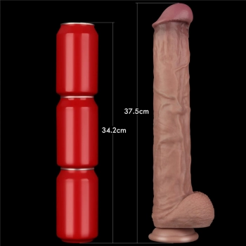 14.5 Dual Layered Bendable Silicone Cock XXL(Flesh)