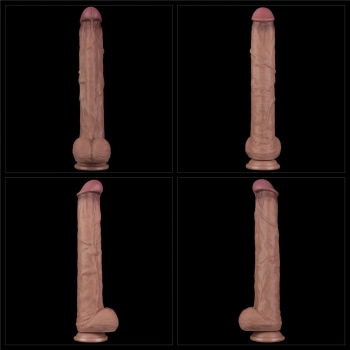 14.5 Dual Layered Bendable Silicone Cock XXL(Flesh)