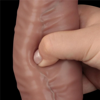 16 Dual Layered Bendable Silicone Cock XXL(Flesh)