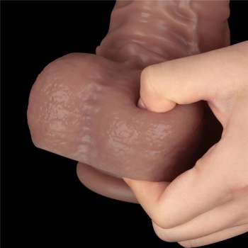 16 Dual Layered Bendable Silicone Cock XXL(Flesh)