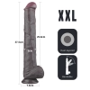 14.5 Dual Layered Bendable Silicone Cock XXL(Black)