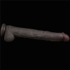 14.5 Dual Layered Bendable Silicone Cock XXL(Black)