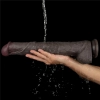 14.5 Dual Layered Bendable Silicone Cock XXL(Black)