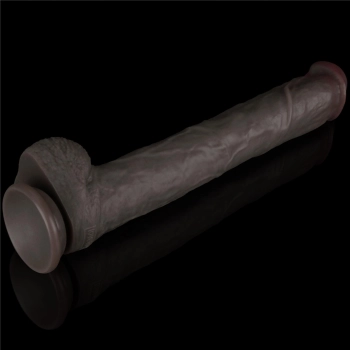 14.5 Dual Layered Bendable Silicone Cock XXL(Black)