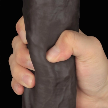 14.5 Dual Layered Bendable Silicone Cock XXL(Black)
