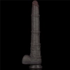 16 Dual Layered Bendable Silicone Cock XXL(Black)