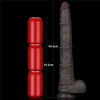 16 Dual Layered Bendable Silicone Cock XXL(Black)