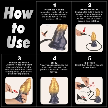7.5 Dual Density Silicone Inflatable Dildo