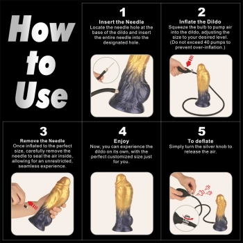 8 Dual Density Silicone Inflatable Dildo