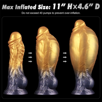 8 Dual Density Silicone Inflatable Dildo