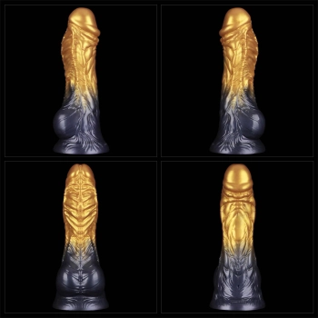 8 Dual Density Silicone Inflatable Dildo