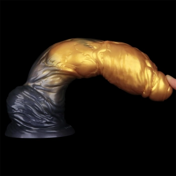 10 Dual Density Silicone Inflatable Dildo