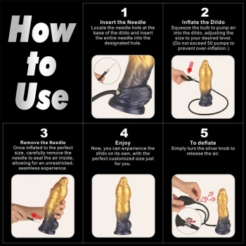 10 Dual Density Silicone Inflatable Dildo
