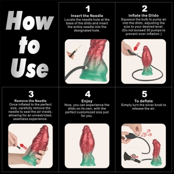 7.5 Dual Density Silicone Inflatable Dildo